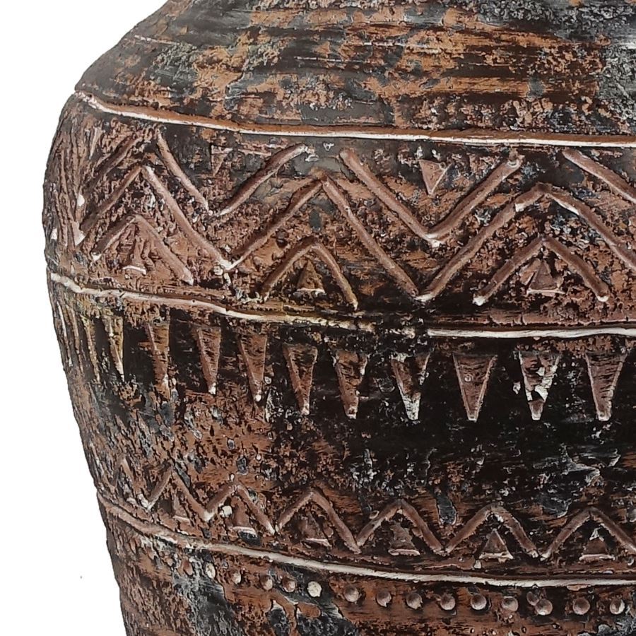 40cm x 32cm Aztec Large Composite Textured Vase Composite Plant Pot - Premium Quality