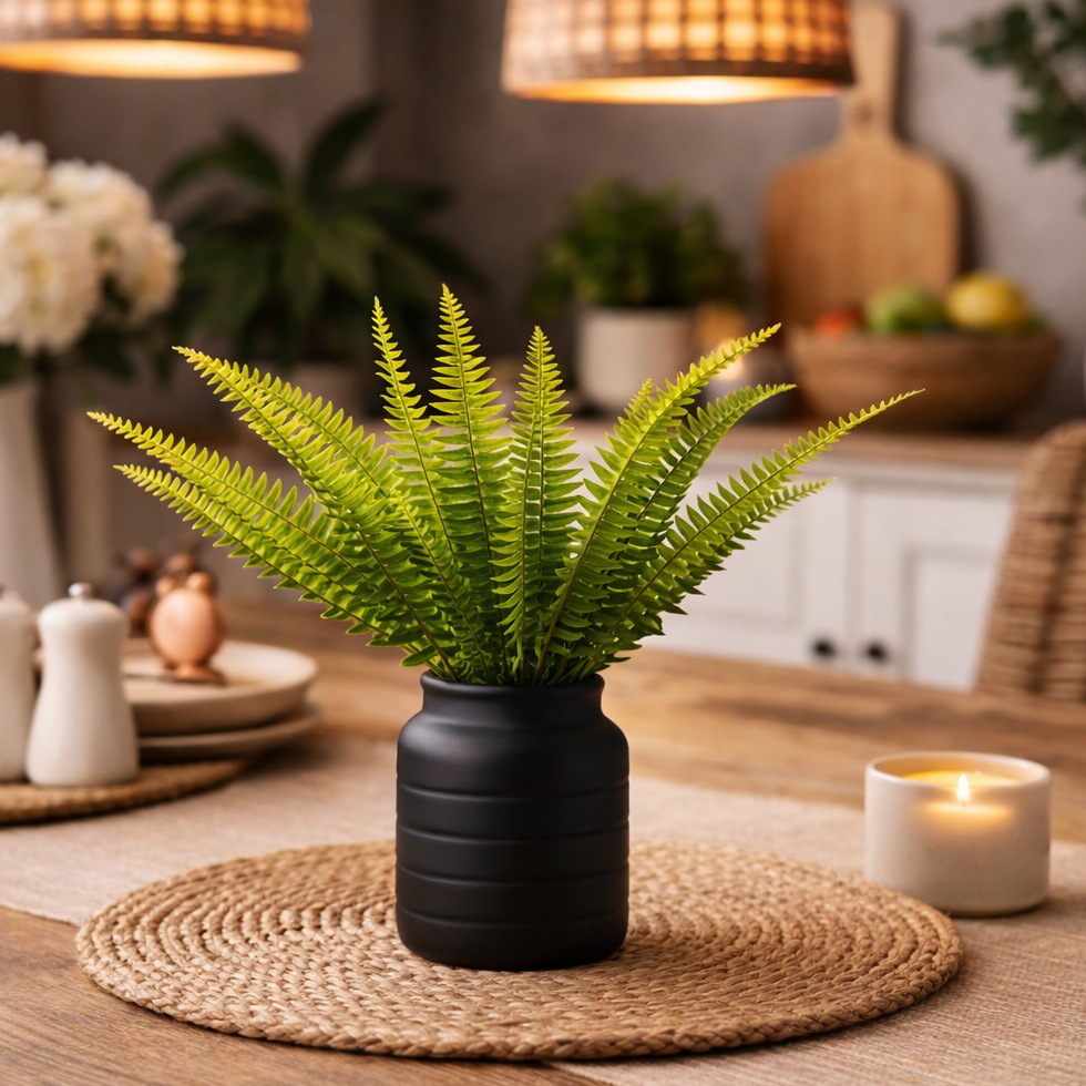 Ceramic Plant Vase Pot Flower Planter Black 13 x 13 x 14cm