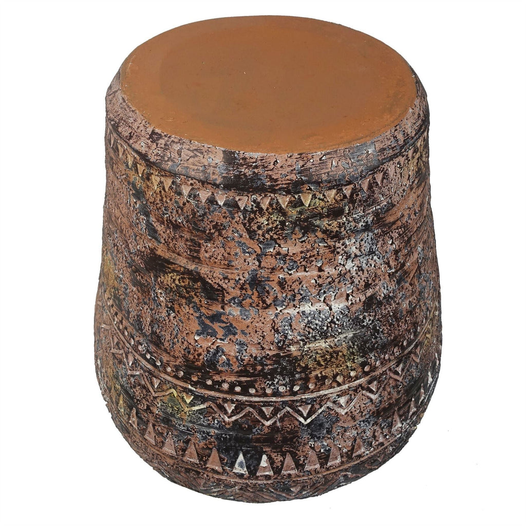 40cm x 32cm Aztec Large Composite Textured Vase Composite Plant Pot - Premium Quality