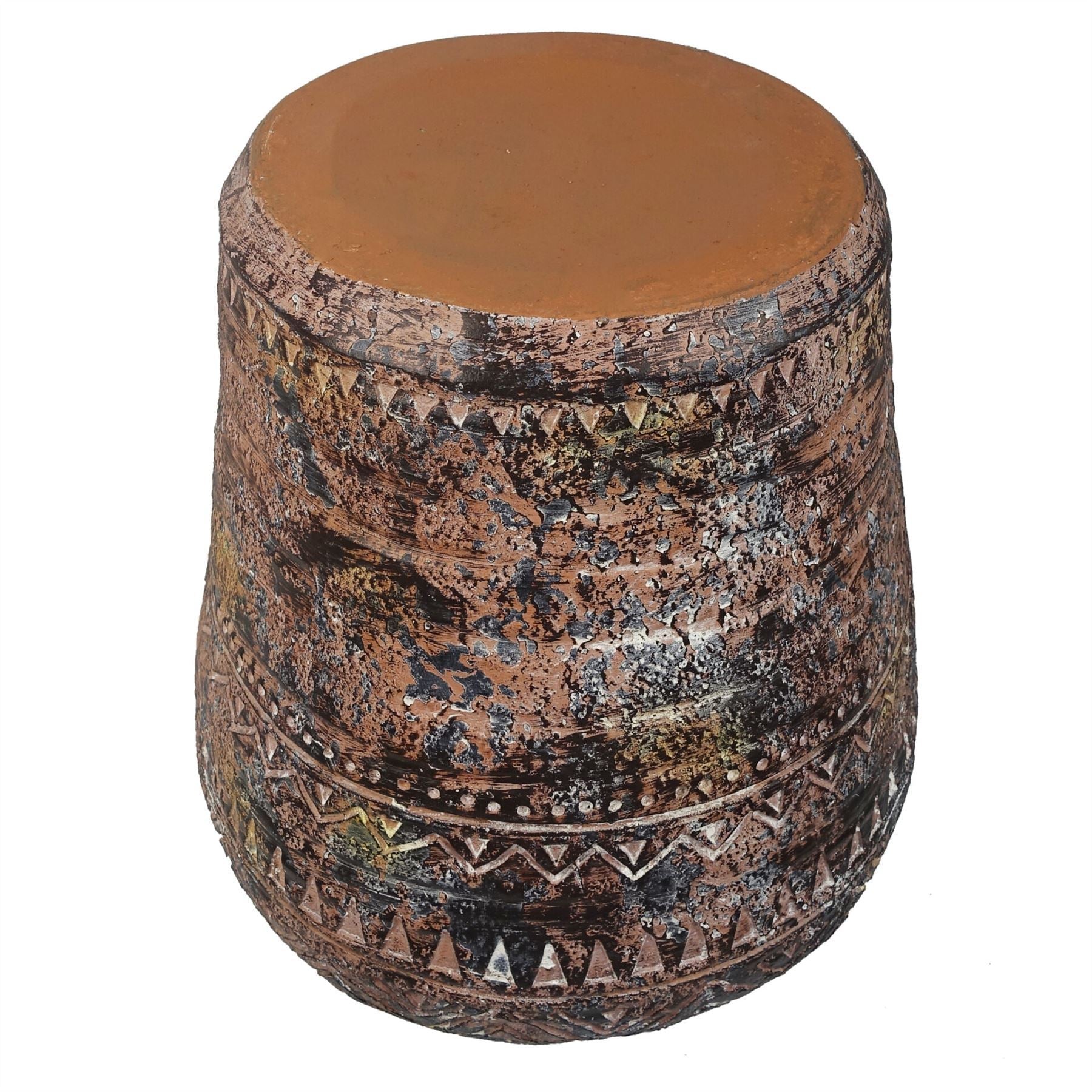 40cm x 32cm Aztec Large Composite Textured Vase Composite Plant Pot - Premium Quality