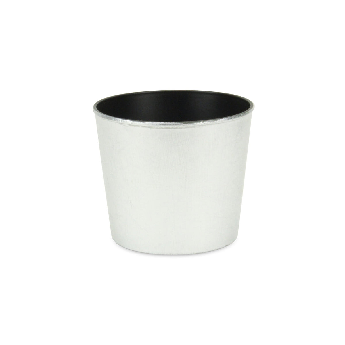 6" Silver Recycled Plastic Indoor Outdoor Round Pot Planter-1