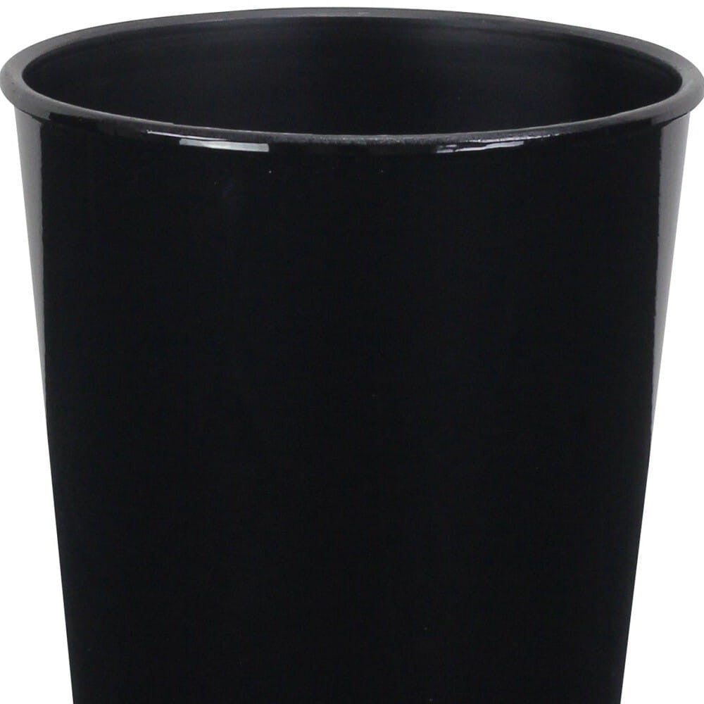 5" Black Recycled Plastic Indoor Outdoor Round Pot Planter-3