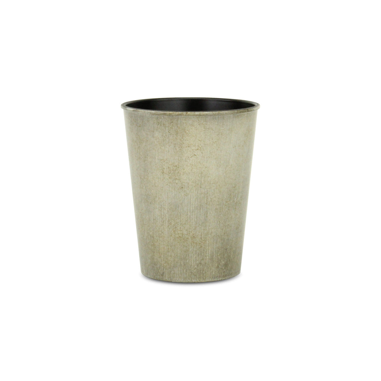 5" Gray Recycled Plastic Indoor Outdoor Round Pot Planter-1