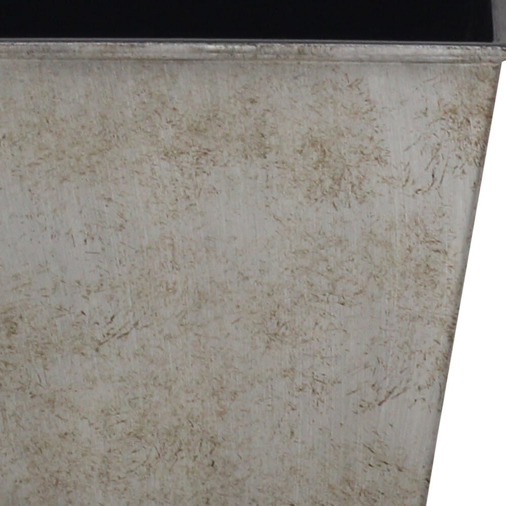 5" Gray Recycled Plastic Indoor Outdoor Square Pot Planter-2