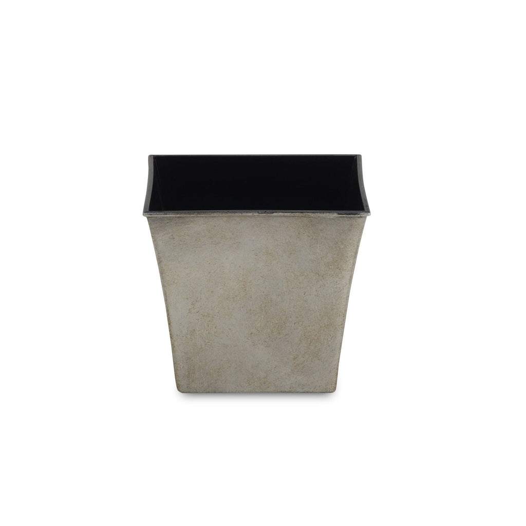 7" Gray Recycled Plastic Indoor Outdoor Square Pot Planter-1