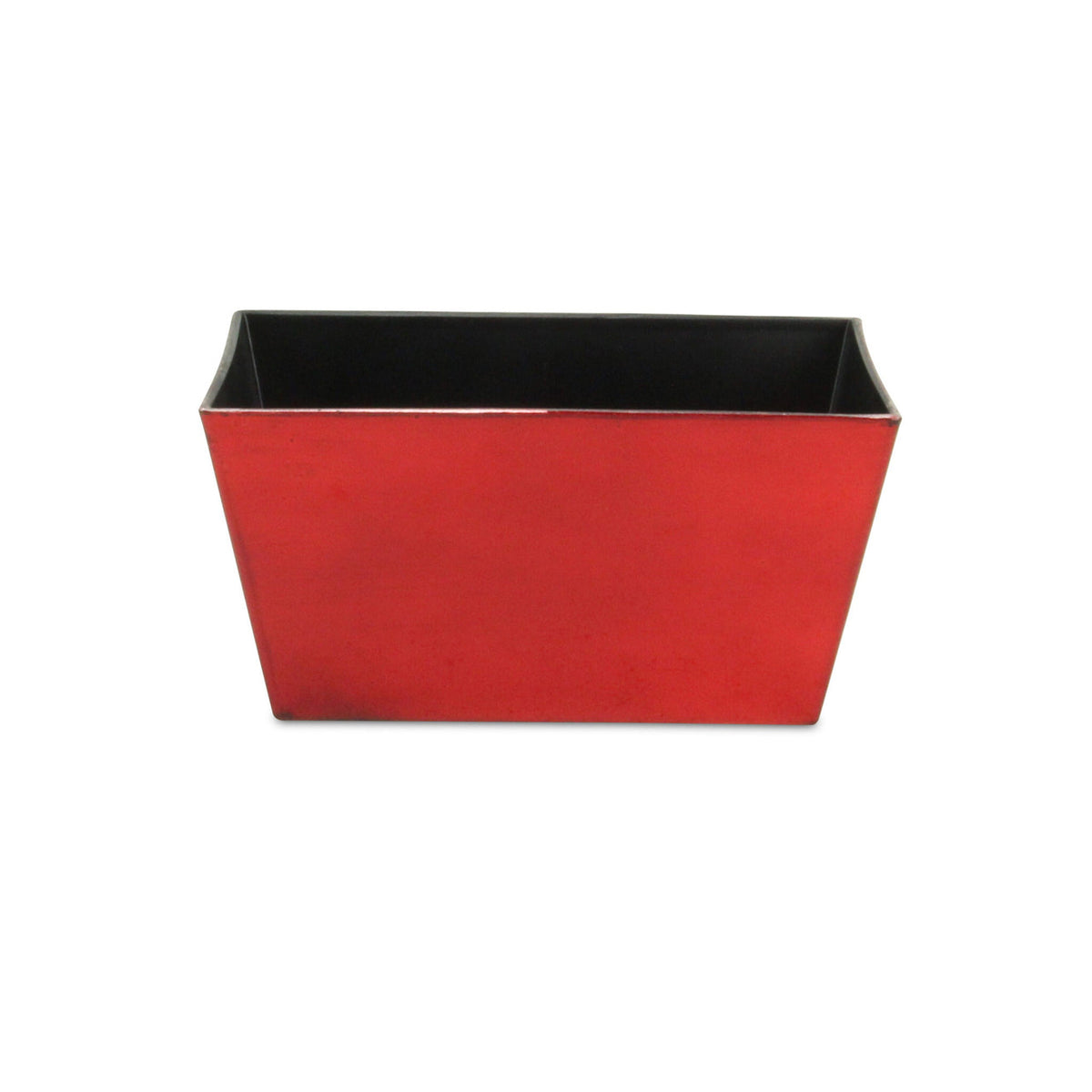 8" Red Recycled Plastic Indoor Outdoor Rectangular Planter Box-1