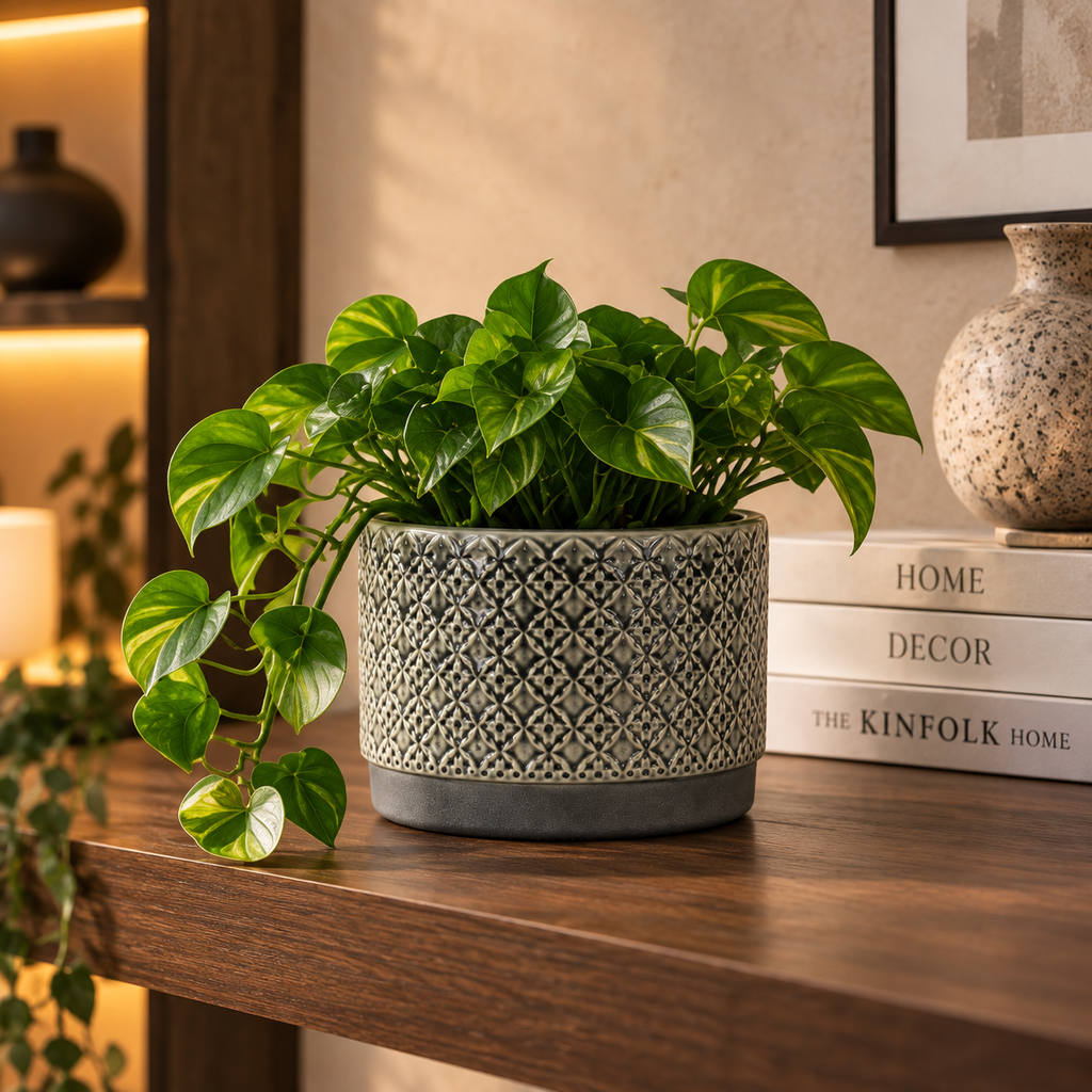 Moderne Grijze Decoratieve Bloempot