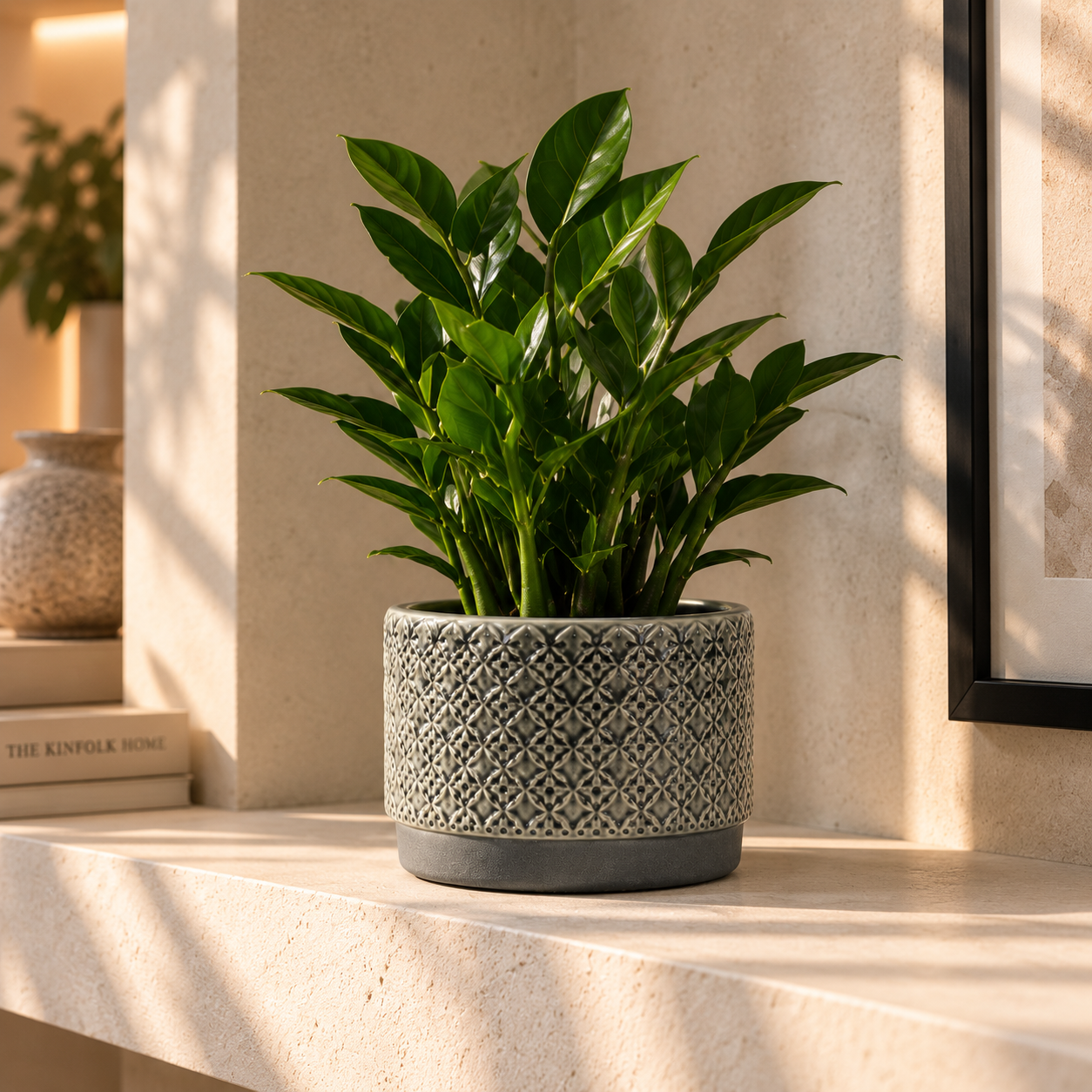Moderne Grijze Decoratieve Bloempot