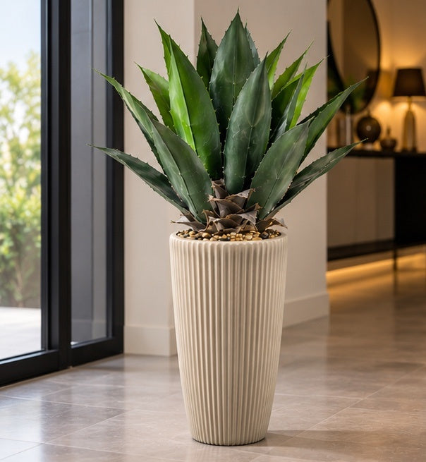 Luxe Kunst Agaveplant in pot - 110cm