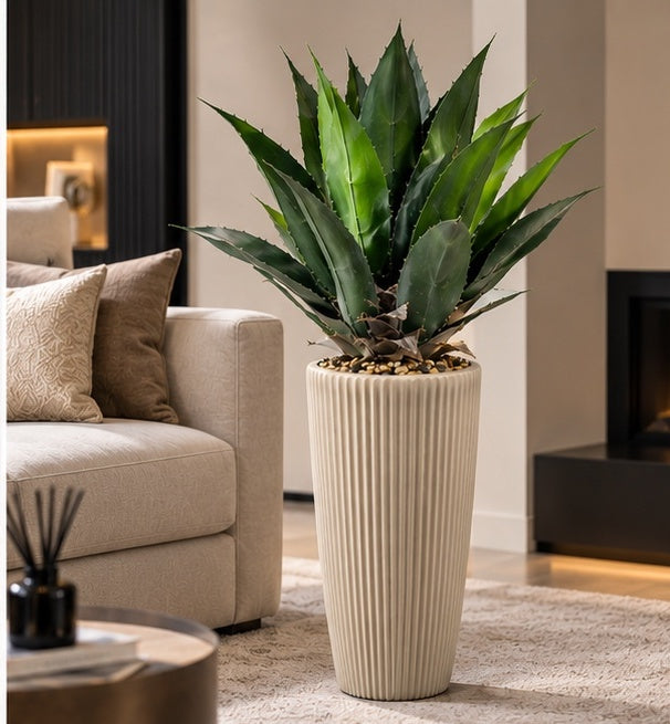 Luxe Kunst Agaveplant in pot - 110cm