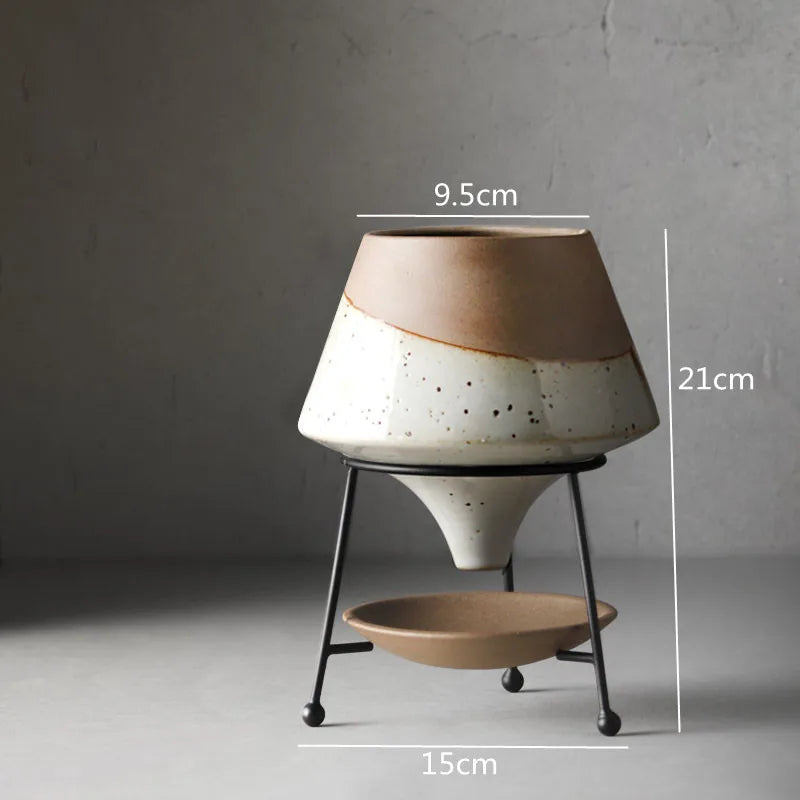 Ceramic Elegance: Two-Tone Flower Pots-3