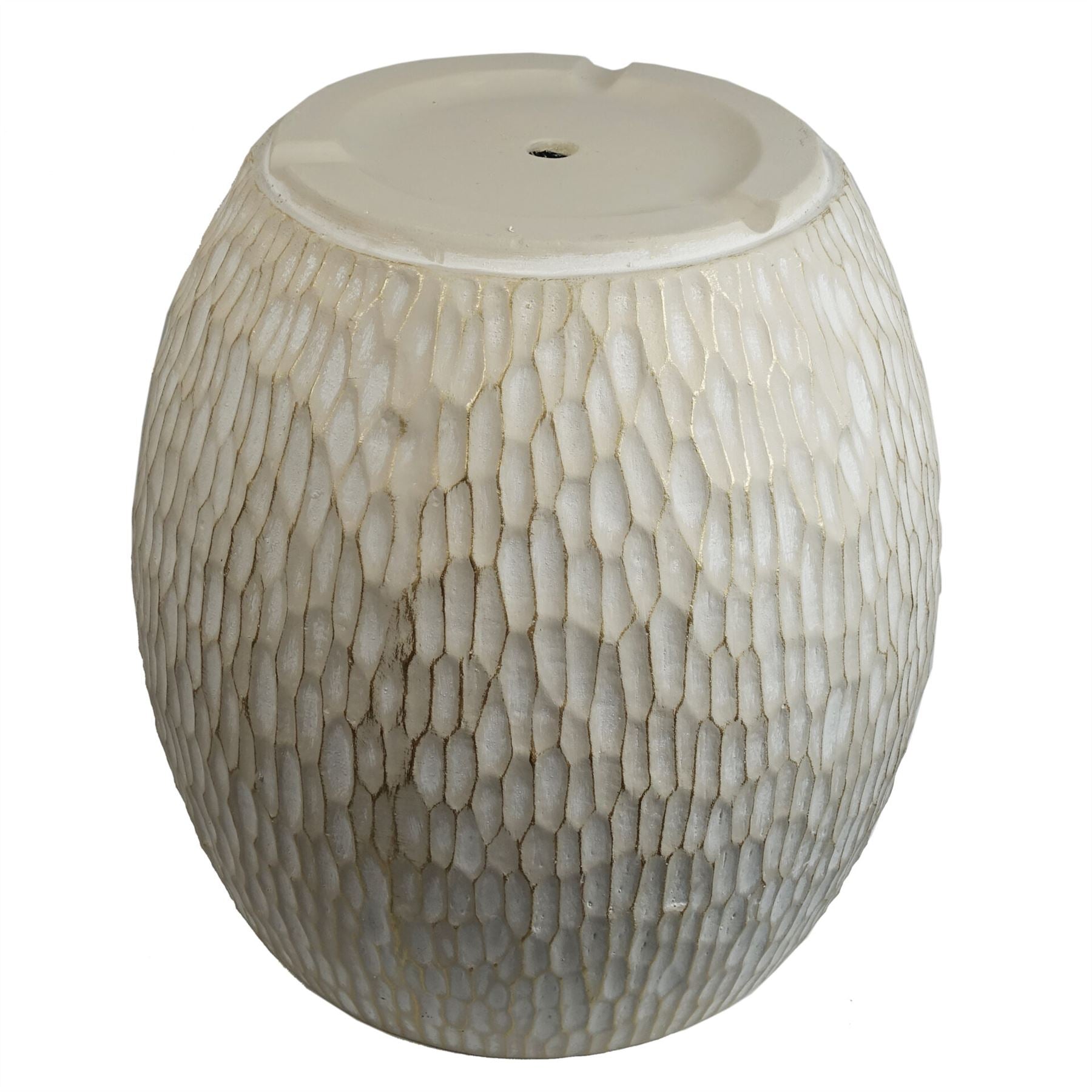 43cm Inoke Embossed Large Stone Colour Composite Planter Plant Pot-4