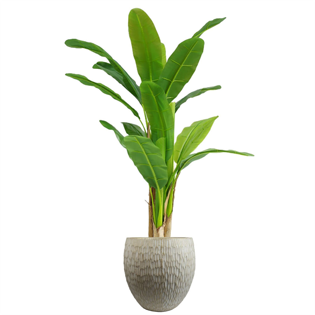 43cm Inoke Embossed Large Stone Colour Composite Planter Plant Pot-1