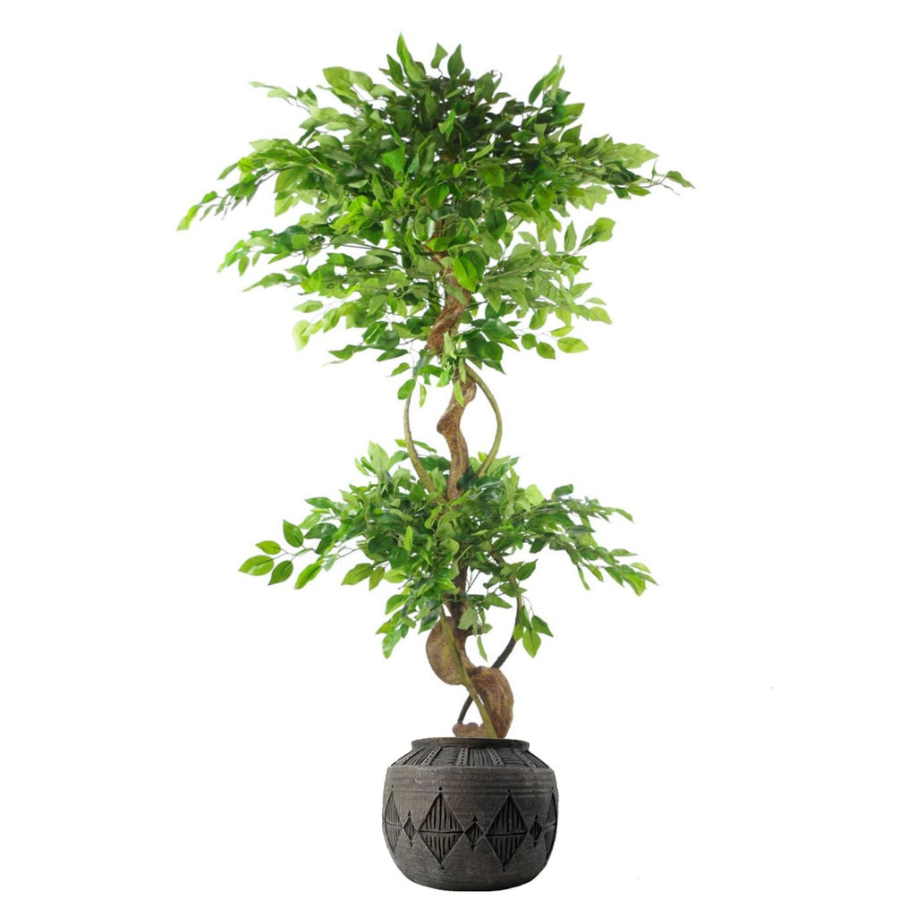 Large Planters Plant Pots Large Grey Gliese Diamond Planter 26cm x 36cm Botanik-1