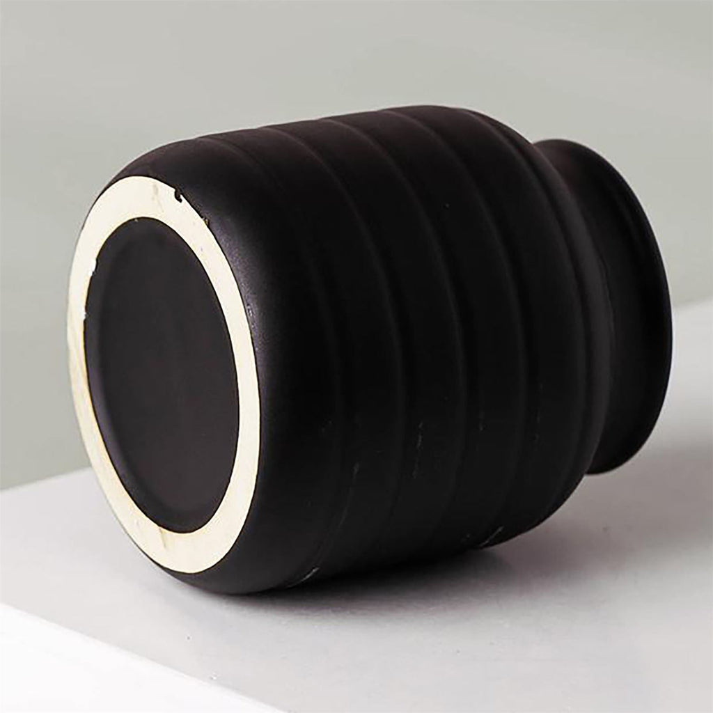 Ceramic Plant Vase Pot Flower Planter Black 13 x 13 x 14cm